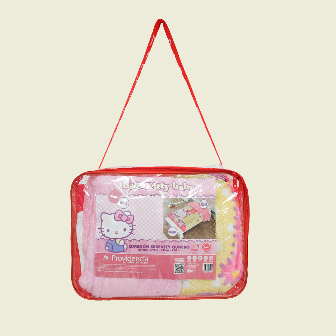 Cobertor Edredón Cunero Para Bebé 1.10mx1.40m Providencia® Hello Kitty