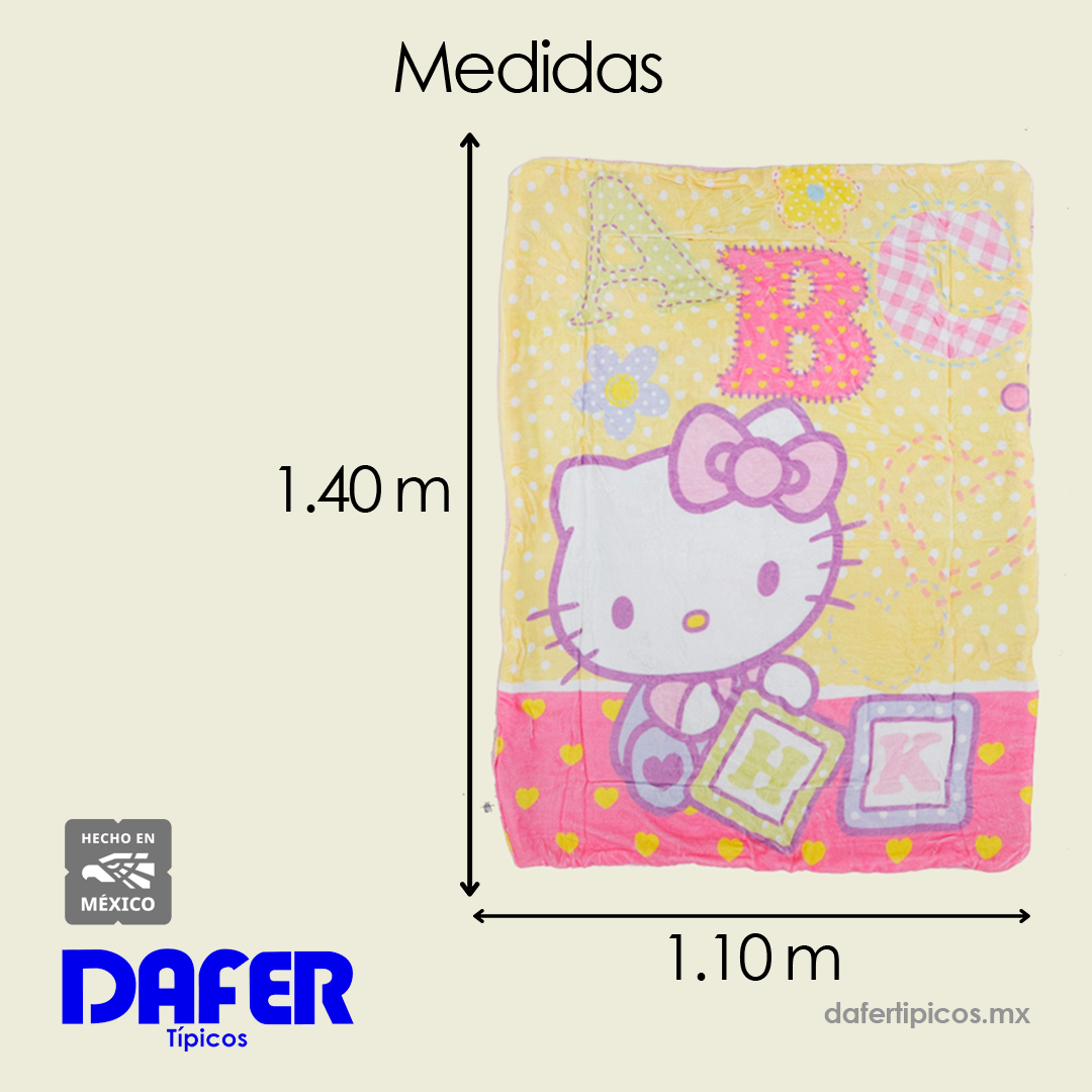 Cobertor Edredón Cunero Para Bebé 1.10mx1.40m Providencia® Hello Kitty
