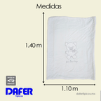 Cobertor Edredón Cunero Para Bebé 1.10mx1.40m Providencia® Teddy Bautizo