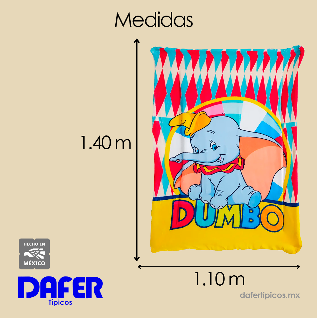 Cobertor Edredón Cunero Para Bebé 1.10mx1.40m Providencia® Dumbo
