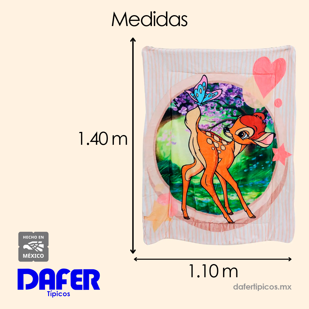 Cobertor Edredón Cunero Para Bebé 1.10mx1.40m Providencia® Bambi