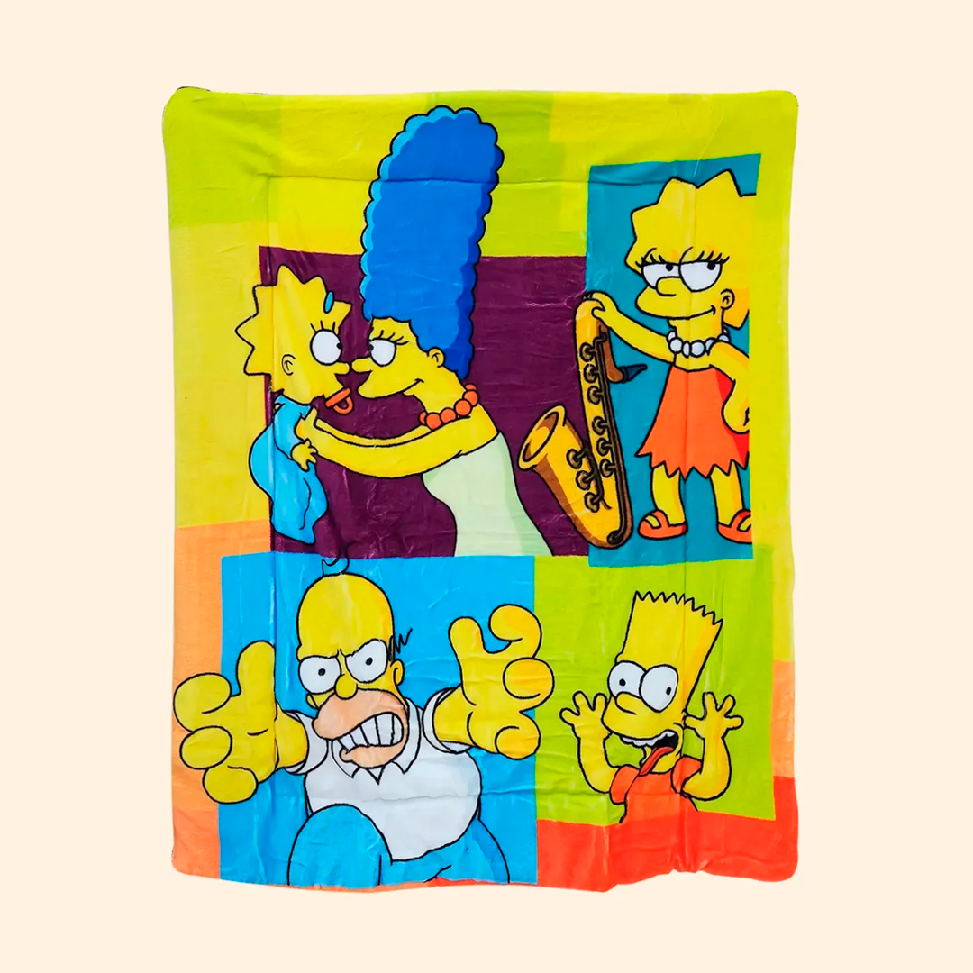 Cobertor Edredón Cunero Para Bebé 1.10mx1.40m Providencia® Los Simpsons