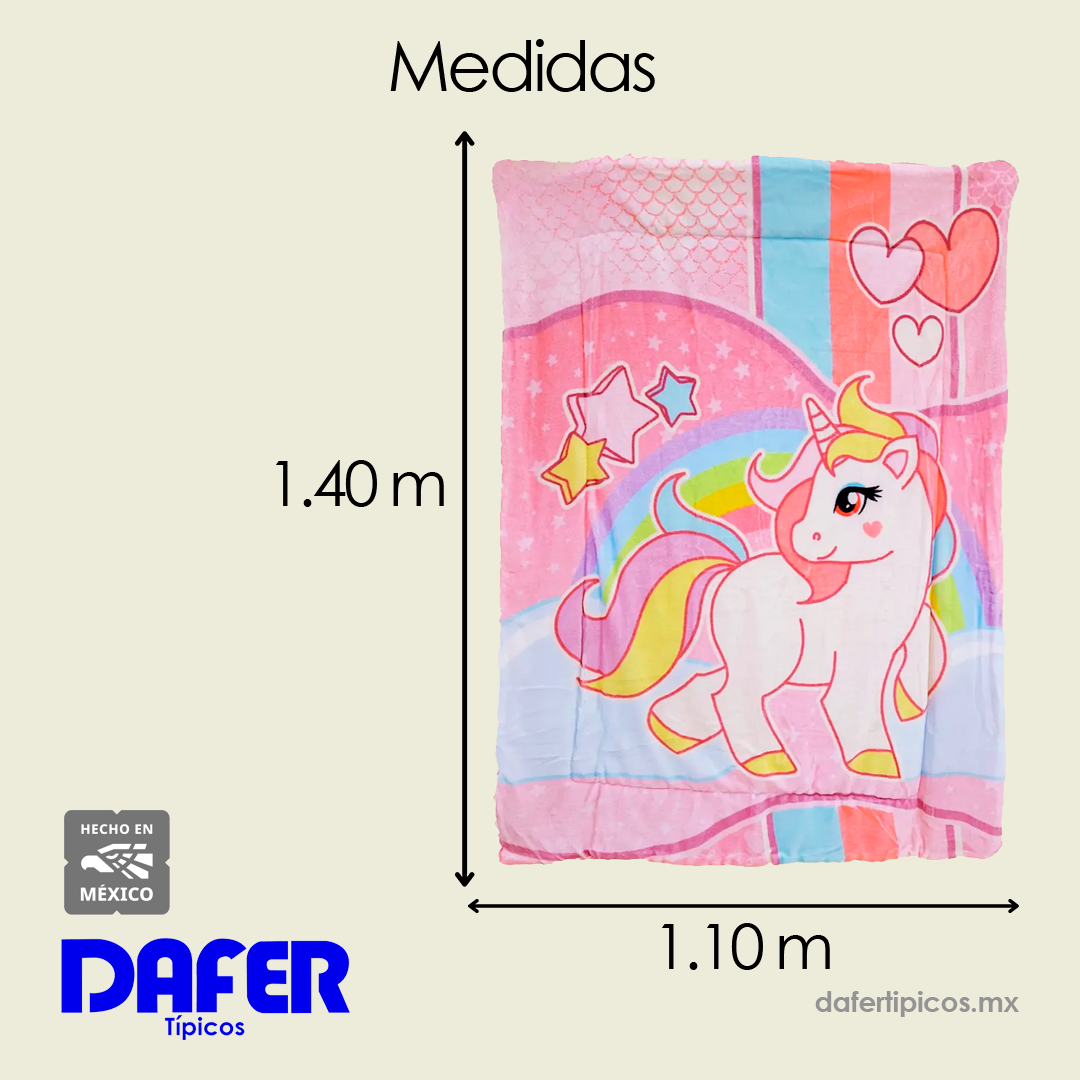 Cobertor Edredón Cunero Para Bebé 1.10mx1.40m Providencia® Pony Love