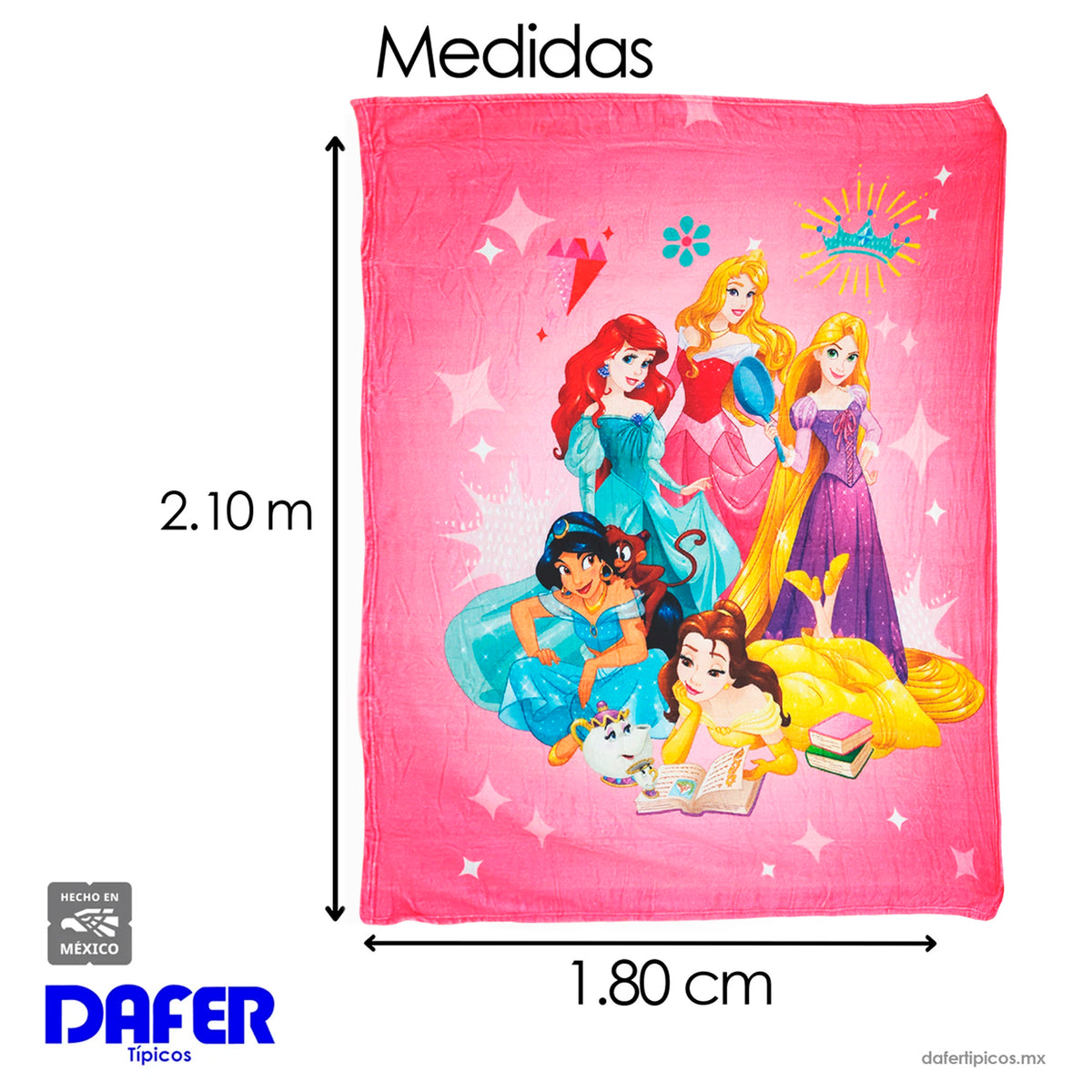 Cobertor Ligero Super Suave Matrimonial Diseños Providencia® Princesas