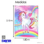 Cobertor Ligero Super Suave Matrimonial Diseños Providencia® Princesas Pony Love