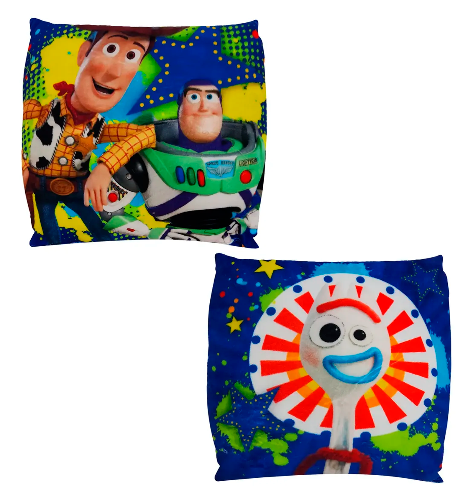 Cojín Reversible Infantil 45x45 Ultra Suave Providencia® Toy Story Estrellas
