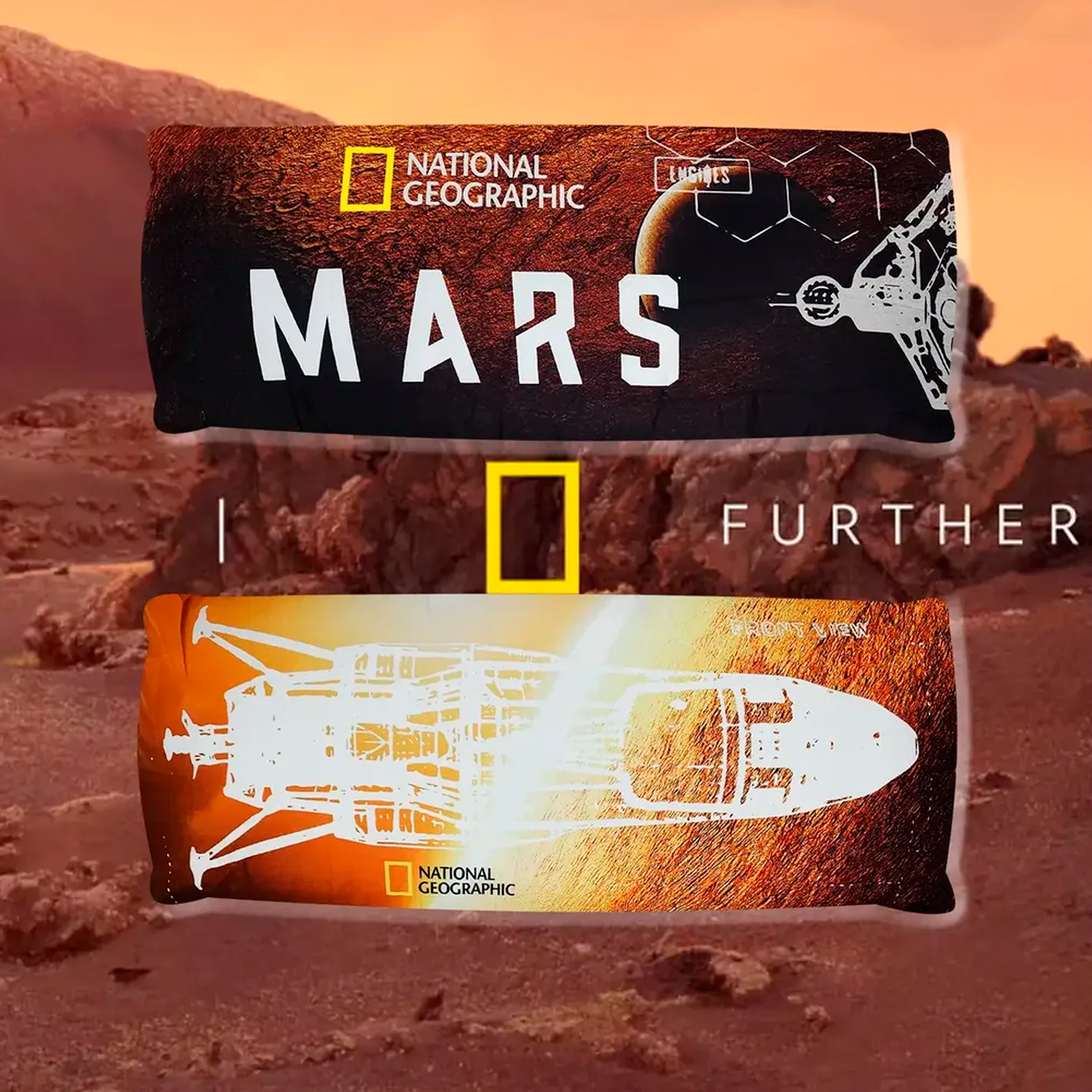 Almohada Súper Jumbo Ligera 120x50 Doble Vista Providencia® National Geographic Mars