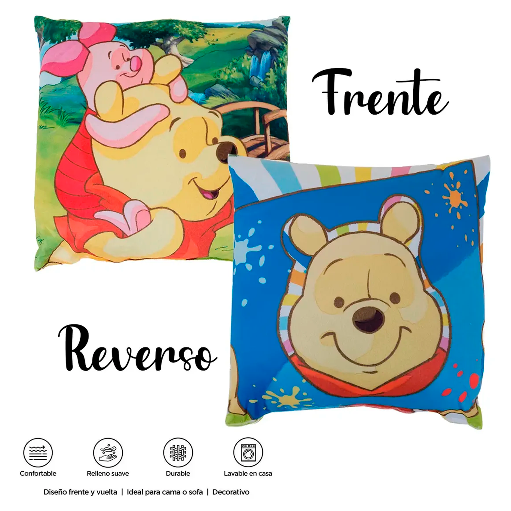 Cojín Reversible Infantil 45x45 Ultra Suave Providencia® Minión Banana