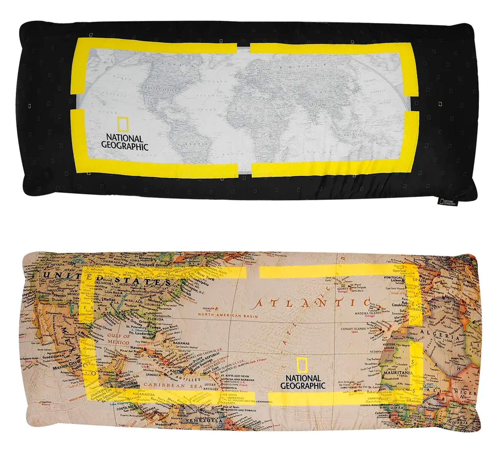 Almohada Súper Jumbo Ligera 120x50 Doble Vista Providencia® National Geographic Mapa