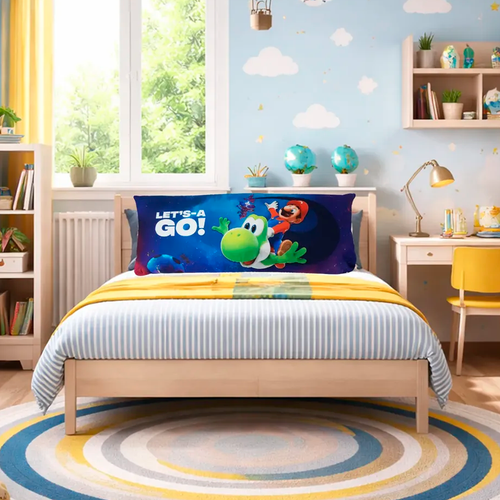 Almohada Súper Jumbo Ligera 120x50 Doble Vista Providencia® Mario Galaxy
