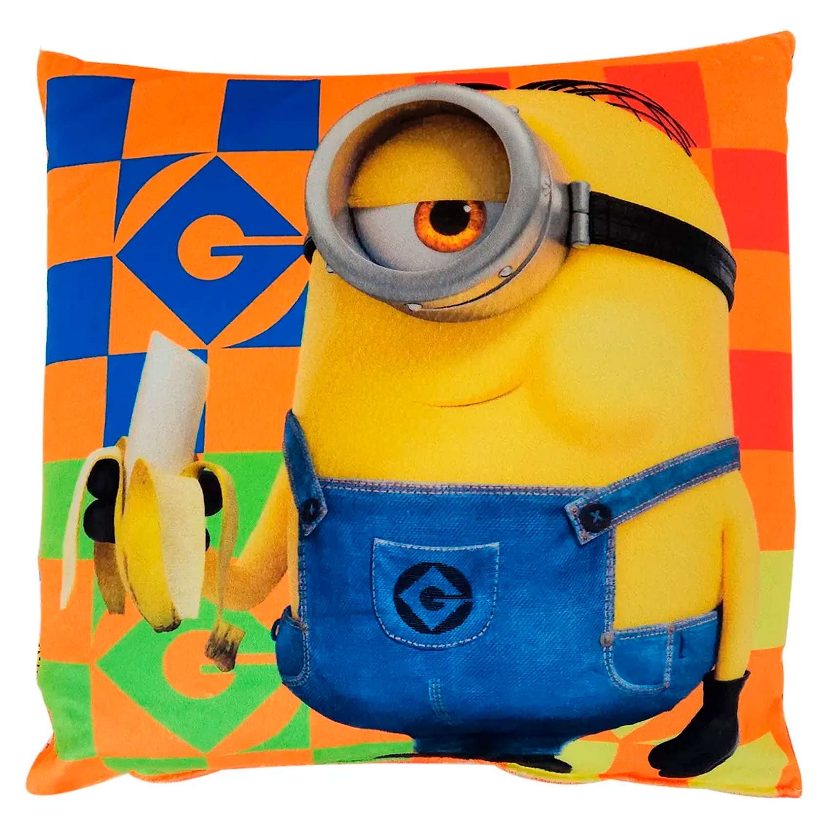 Cojín Reversible Infantil 45x45 Ultra Suave Providencia® Minión Banana