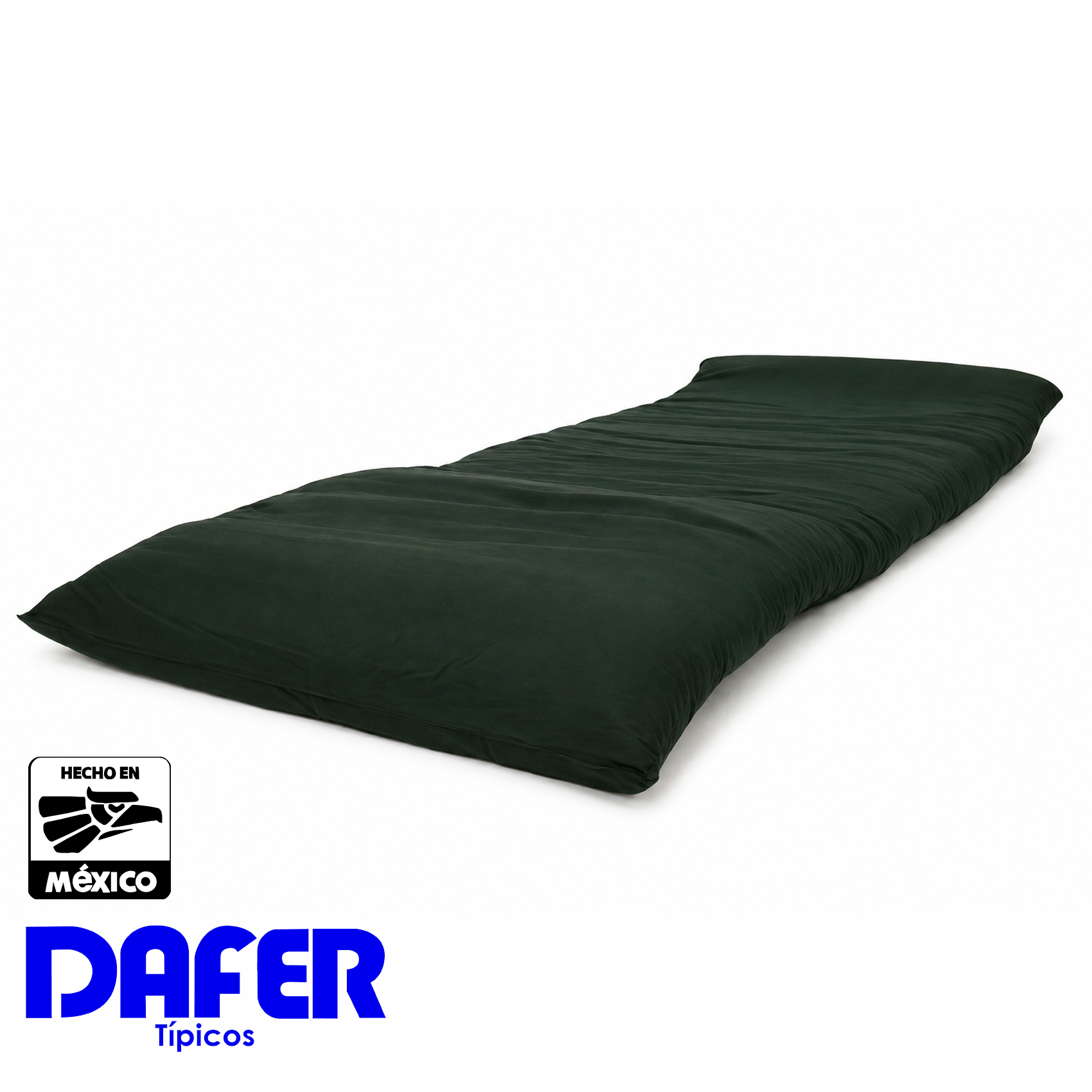 Colchoneta Con Relleno Espuma Gruesa Con Forro Mod. Inv Verde Oscuro