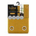Set De Cortinas Blackout Impermeables 1.37 X 2.13mts Luna® Mostaza