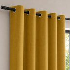 Set De Cortinas Blackout Impermeables 1.37 X 2.13mts Luna® Mostaza