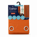 Set De Cortinas Blackout 2pz 1.37 X 2.13mts Marca Luna® Naranja