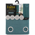 Set De Cortinas Blackout Impermeables 1.37 X 2.13mts Luna® Verde Menta