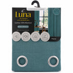 Set De Cortinas Blackout Impermeables 1.37 X 2.13mts Luna® Verde Menta