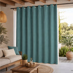 Set De Cortinas Blackout Impermeables 1.37 X 2.13mts Luna® Verde Menta