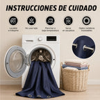 Set De Cortinas Blackout Impermeables 1.37 X 2.13mts Luna® Azul Marino