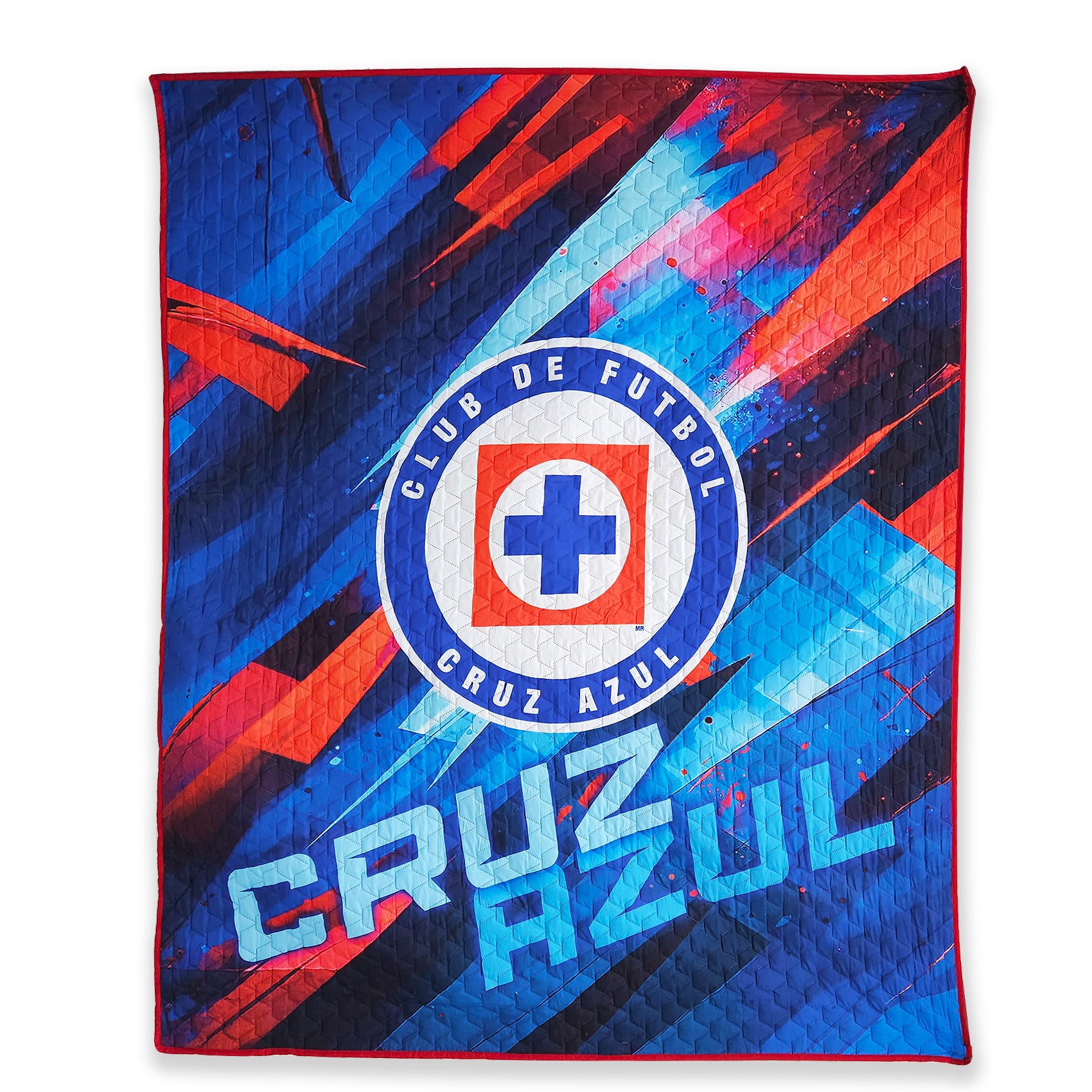 Colcha Capitonada Equipos De Futbol 1.80x2.20 Providencia® Cruz Azul