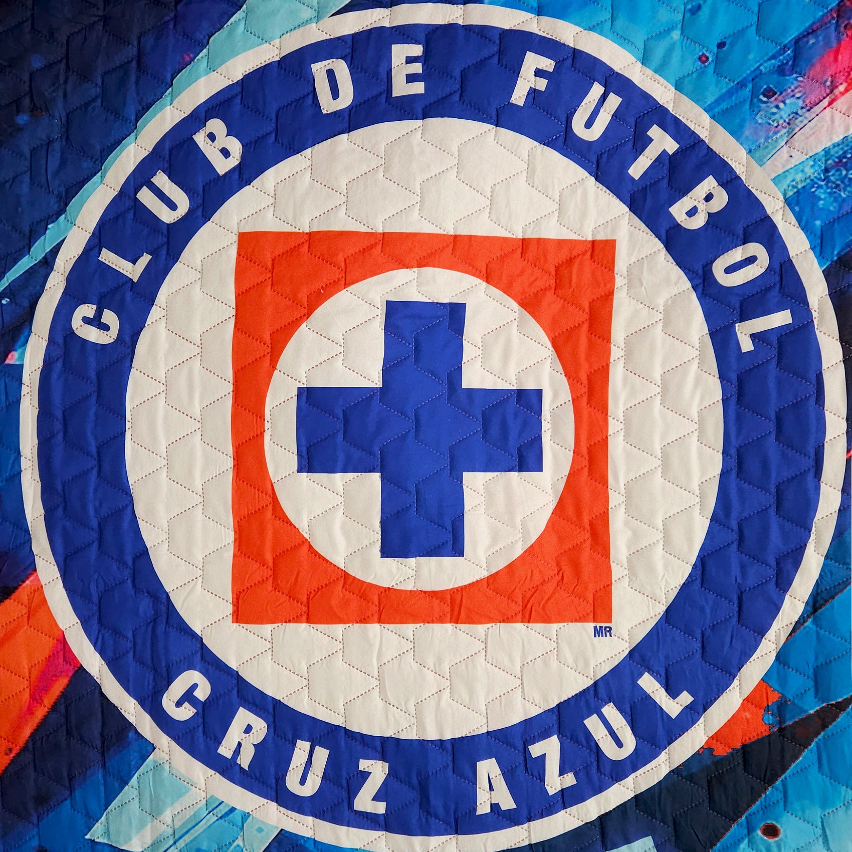 Colcha Capitonada Equipos De Futbol 1.80x2.20 Providencia® Cruz Azul