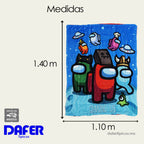 Cobertor Edredón Cunero Para Bebé 1.10mx1.40m Providencia® Among Us
