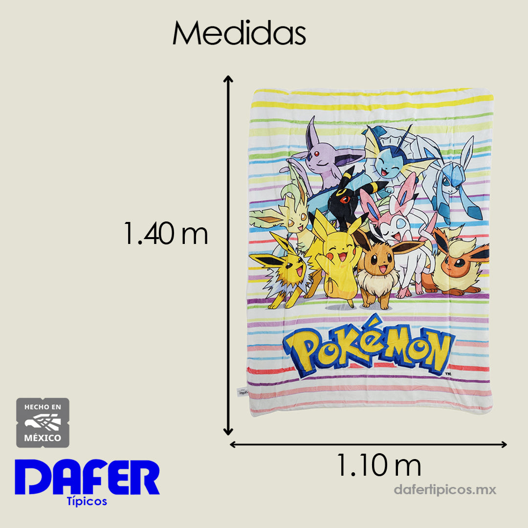 Cobertor Edredón Cunero Para Bebé 1.10mx1.40m Providencia® Pokemón