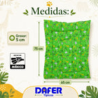 Tapete Estampado Y Acolchado Transportadora Para Mascota Safari Verde