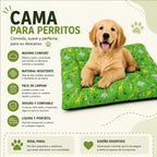 Tapete Estampado Y Acolchado Transportadora Para Mascota Safari Verde