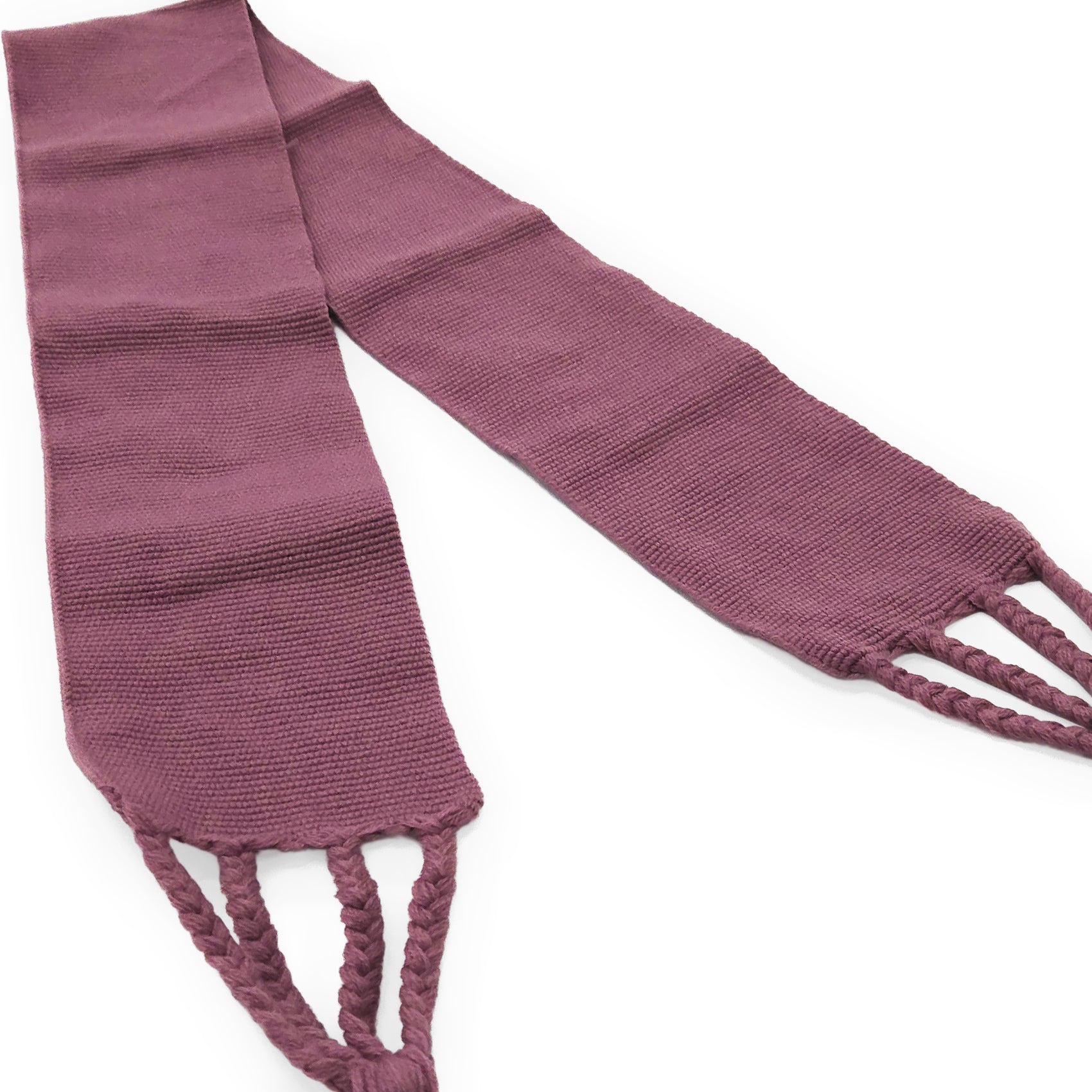 Cinturón Fajilla Artesanal Con Cordones Trenzados Unisex Morado