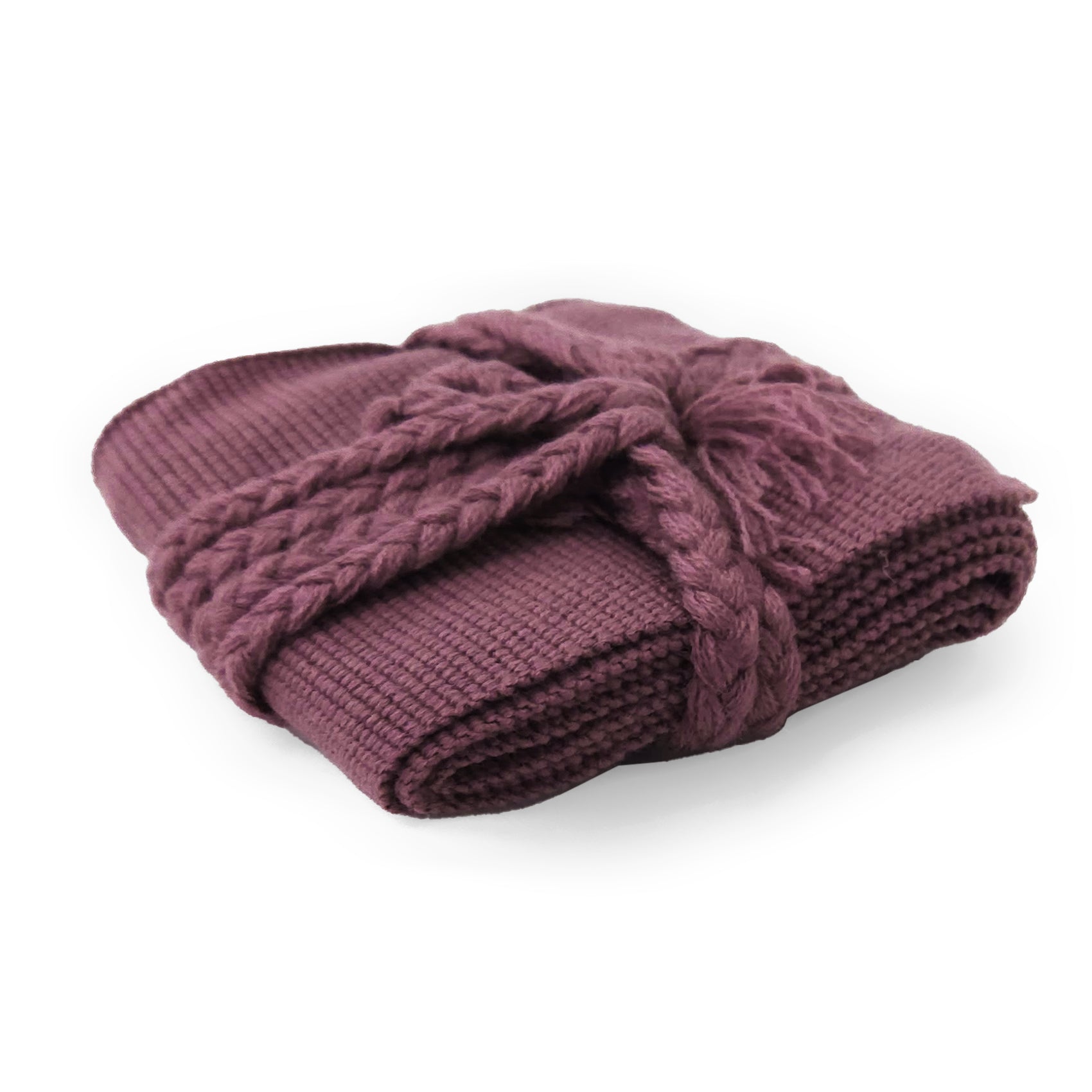 Cinturón Fajilla Artesanal Con Cordones Trenzados Unisex Morado