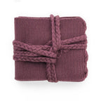 Cinturón Fajilla Artesanal Con Cordones Trenzados Unisex Morado