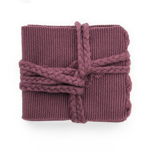Cinturón Fajilla Artesanal Con Cordones Trenzados Unisex Morado