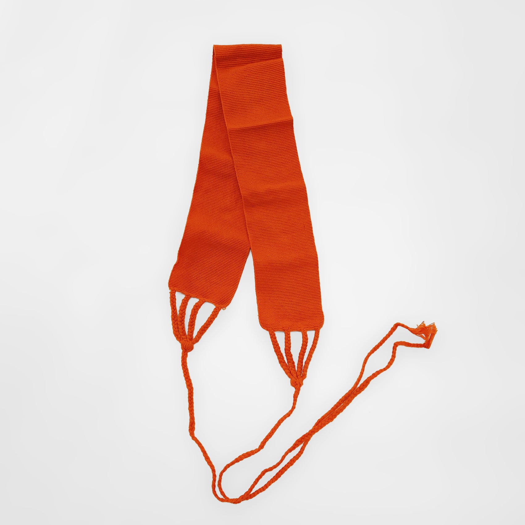 Cinturón Fajilla Artesanal Con Cordones Trenzados Unisex Naranja