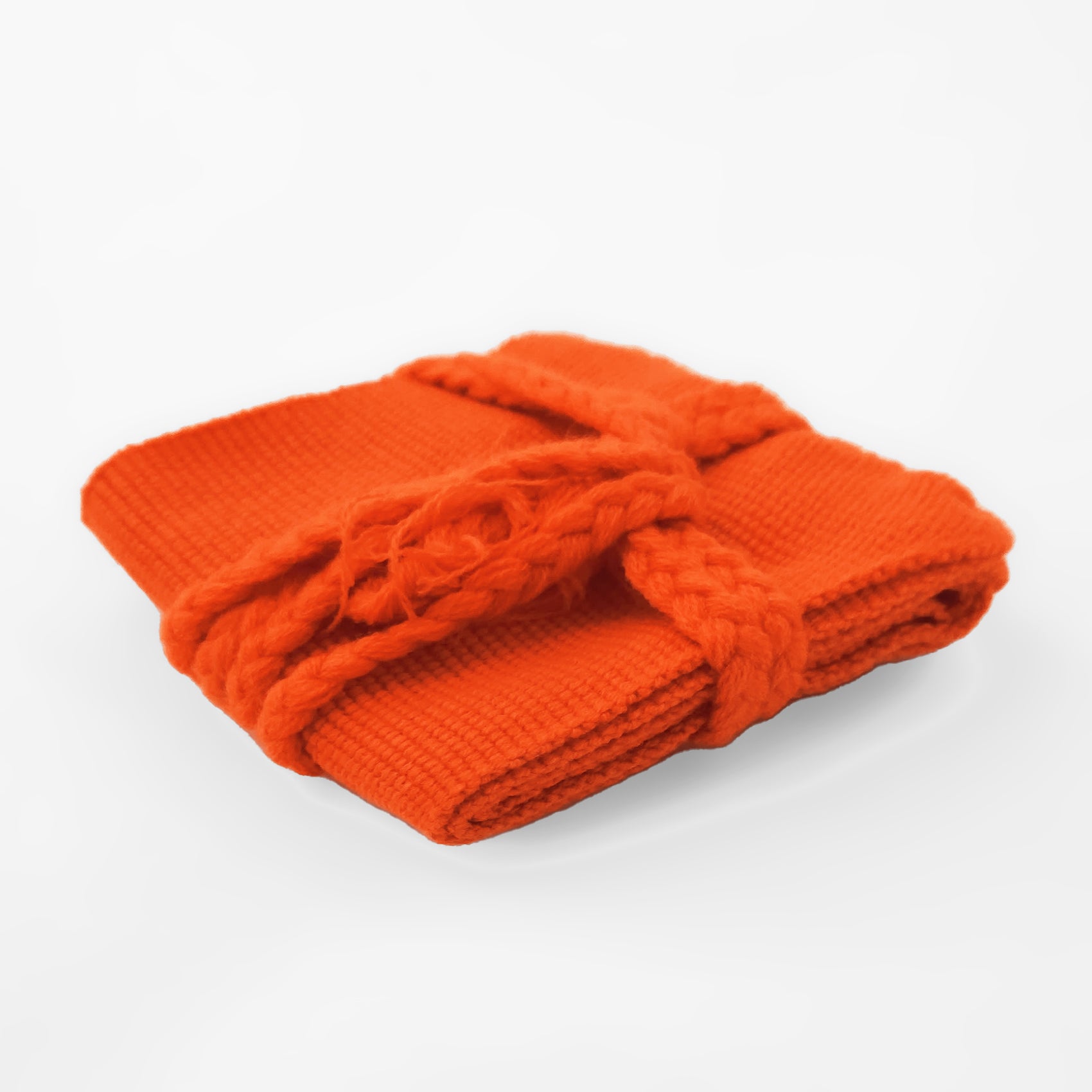 Cinturón Fajilla Artesanal Con Cordones Trenzados Unisex Naranja