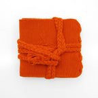 Cinturón Fajilla Artesanal Con Cordones Trenzados Unisex Naranja