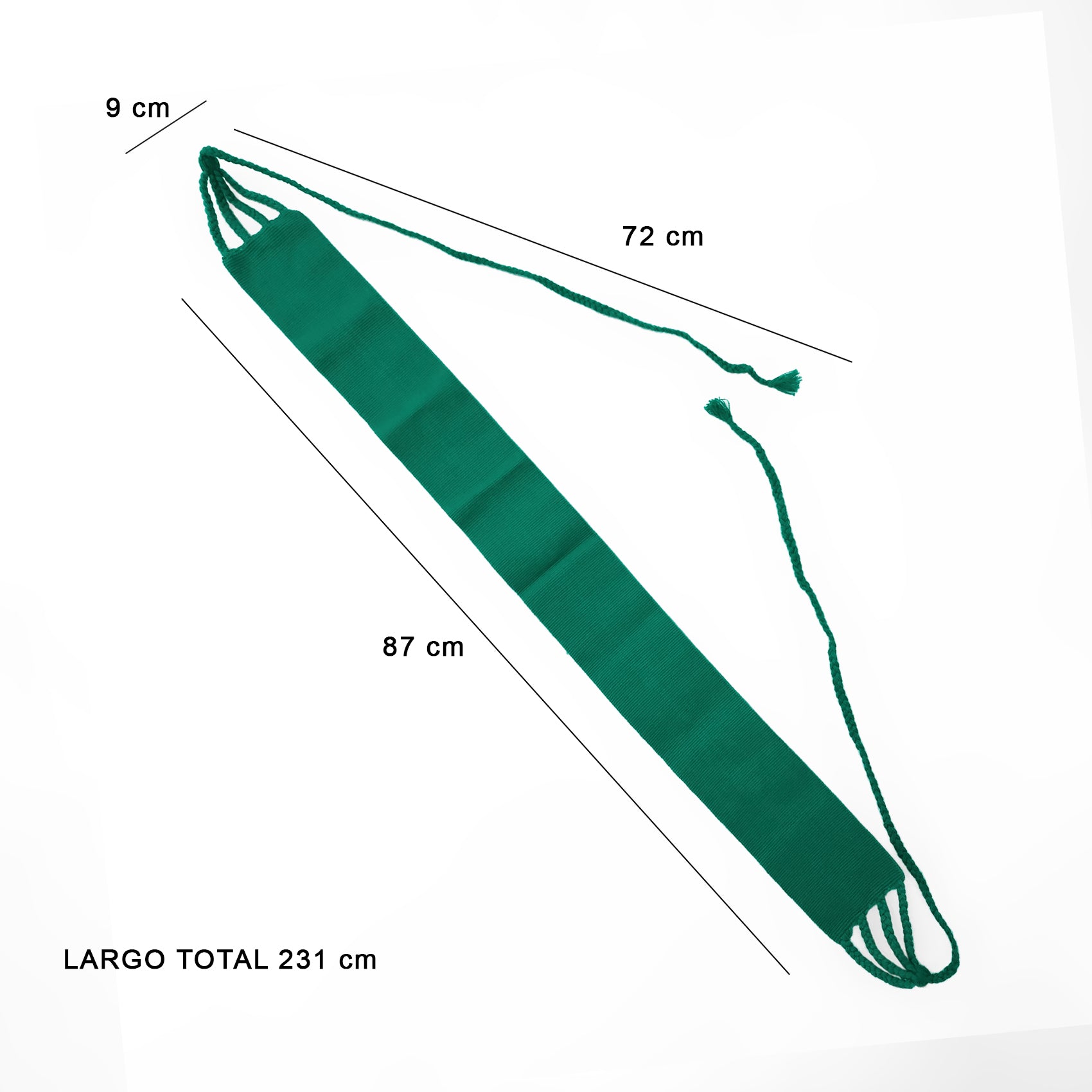 Cinturón Fajilla Artesanal Con Cordones Trenzados Unisex Verde