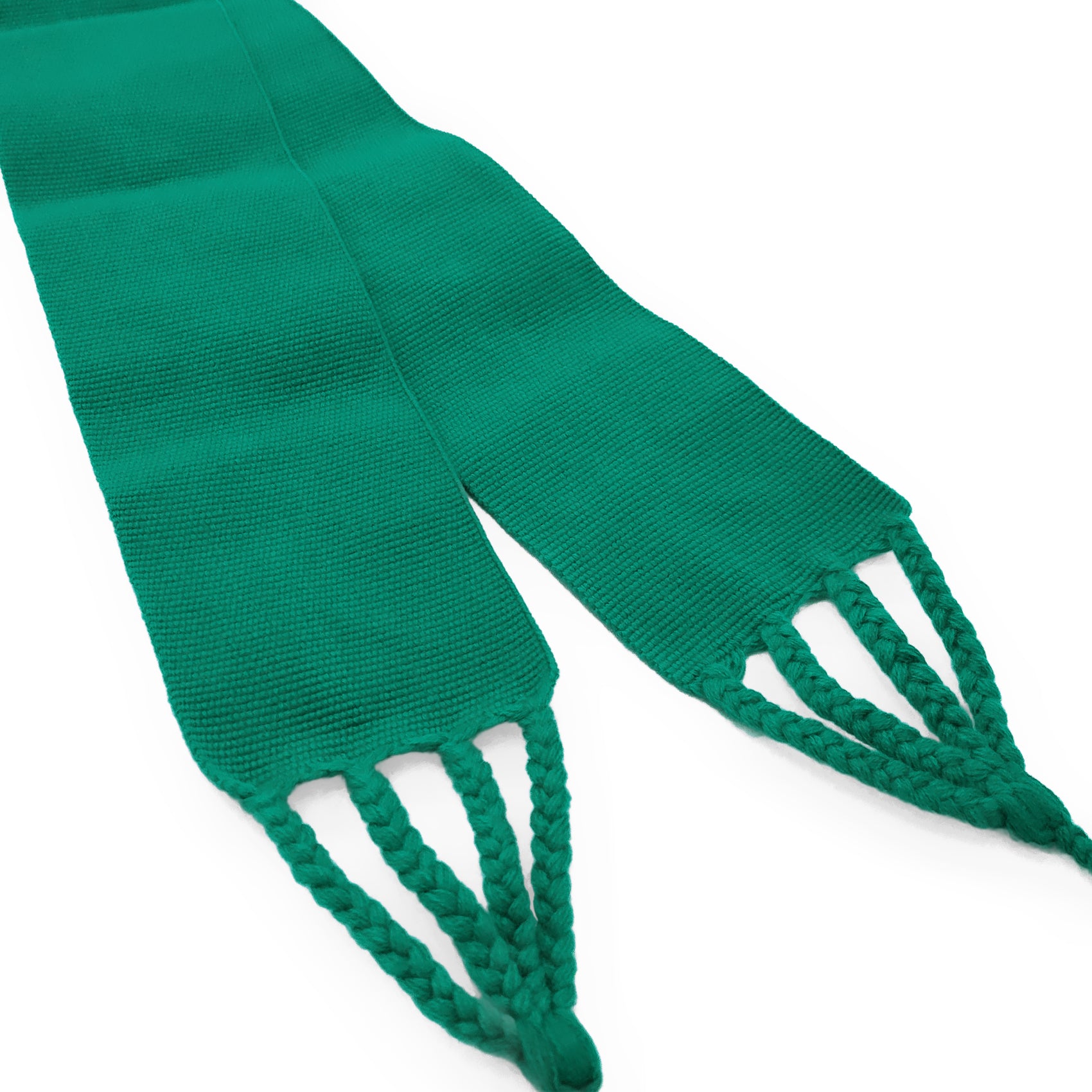 Cinturón Fajilla Artesanal Con Cordones Trenzados Unisex Verde