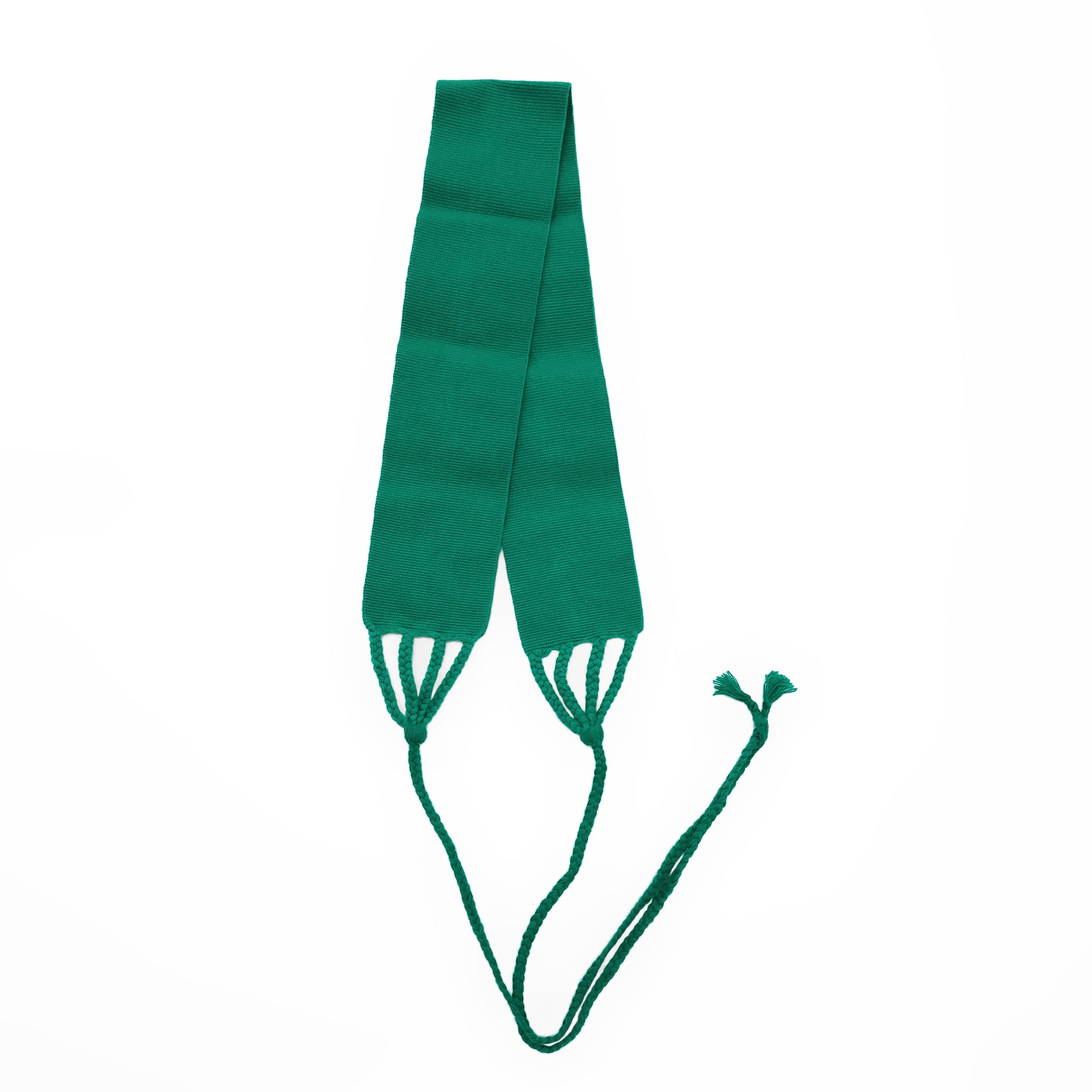 Cinturón Fajilla Artesanal Con Cordones Trenzados Unisex Verde
