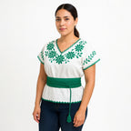 Cinturón Fajilla Artesanal Con Cordones Trenzados Unisex Verde