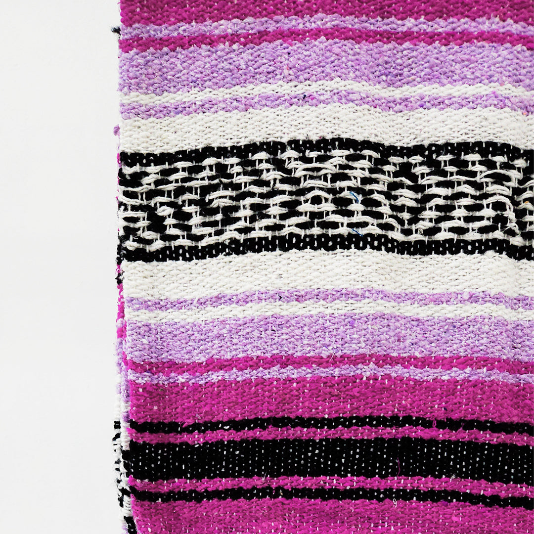 Falsa Artesanal 1.90m X 1.20m Cobija Multiusos Mexicana Lila