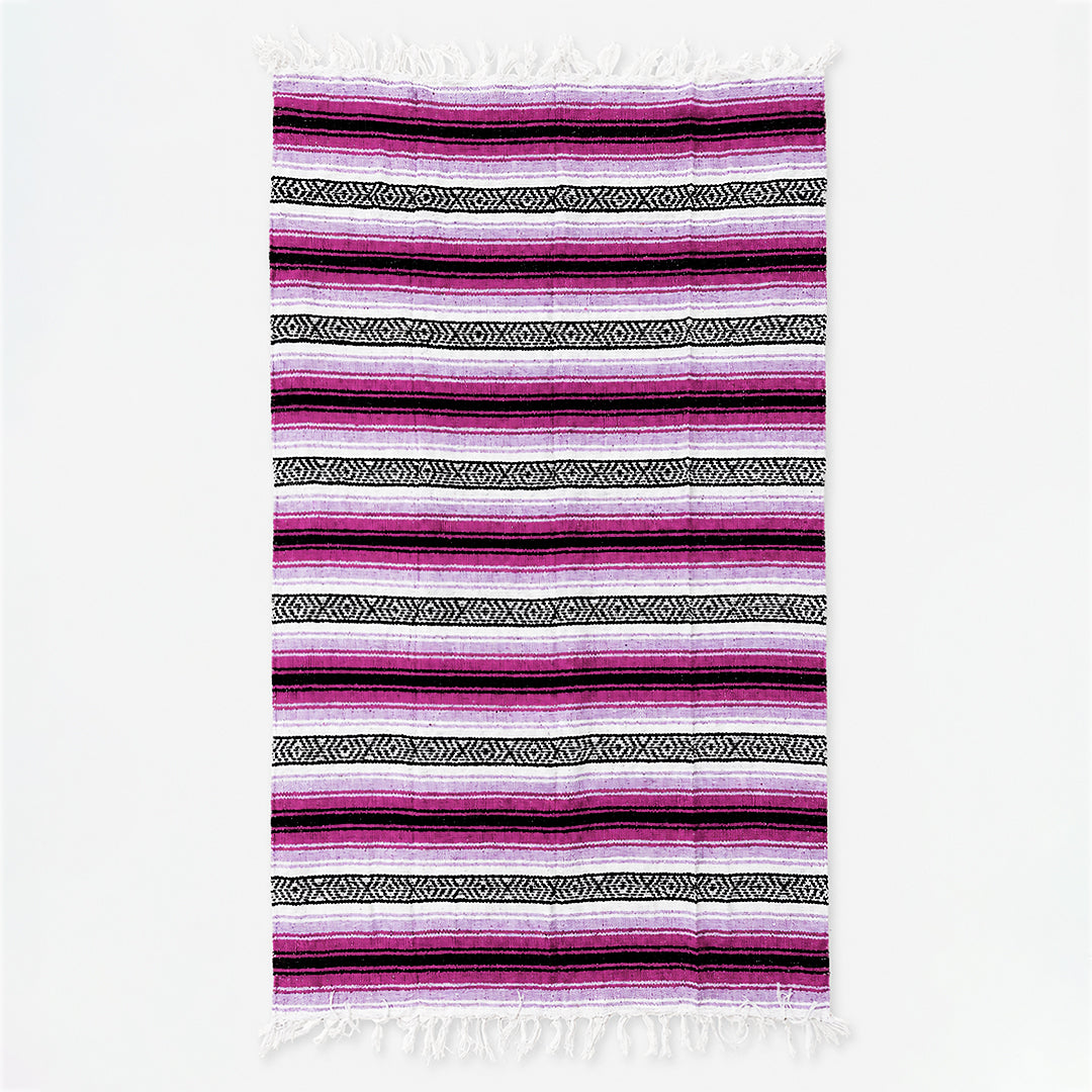 Falsa Artesanal 1.90m X 1.20m Cobija Multiusos Mexicana Lila