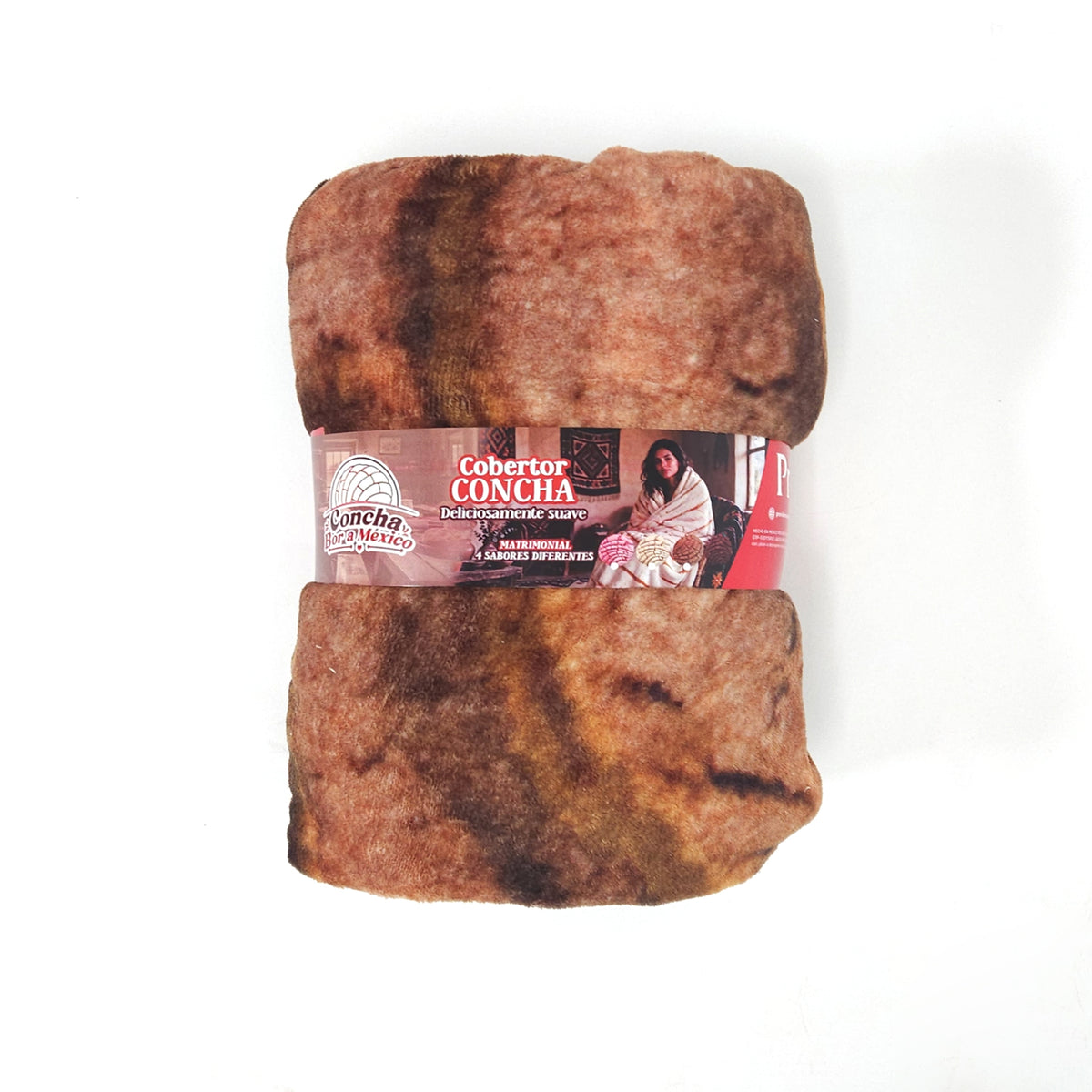 Frazada Divertida Circular Suave Marca Providencia® Concha Chocolate