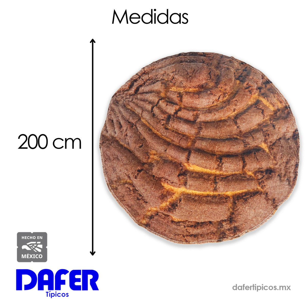 Frazada Divertida Circular Suave Marca Providencia® Concha Chocolate