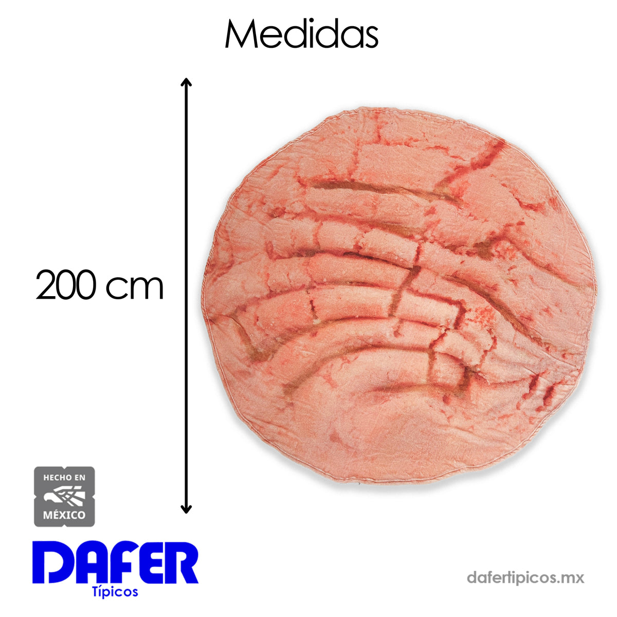 Frazada Divertida Circular Suave Marca Providencia® Concha Fresa