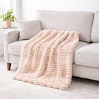 Frazada Gante Beige Suave Decoración 90x150cm Vianney®