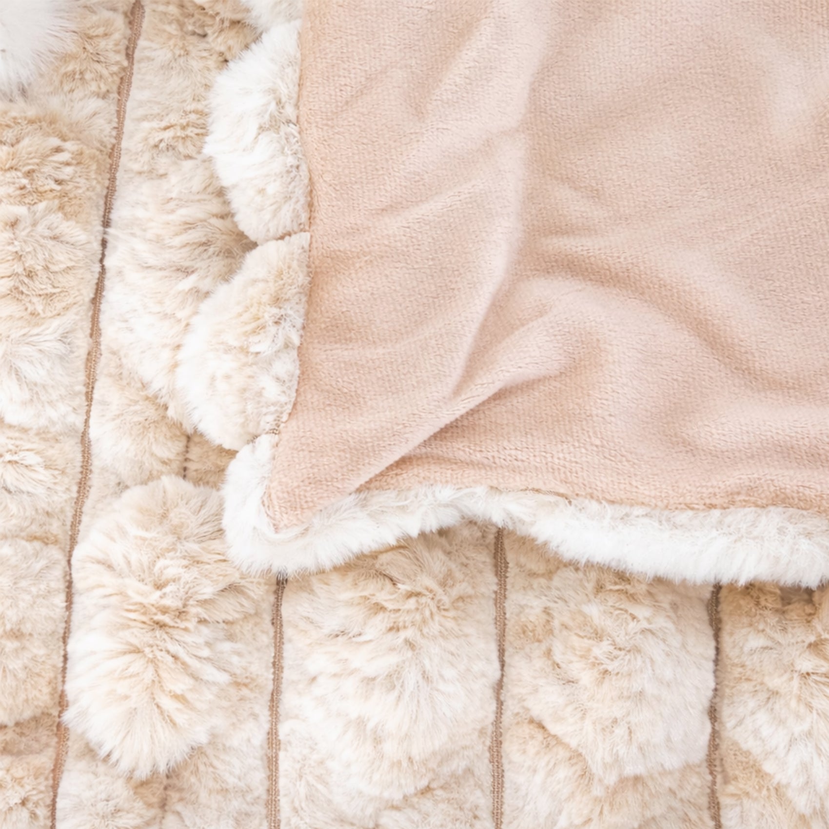 Frazada Gante Beige Suave Decoración 90x150cm Vianney®