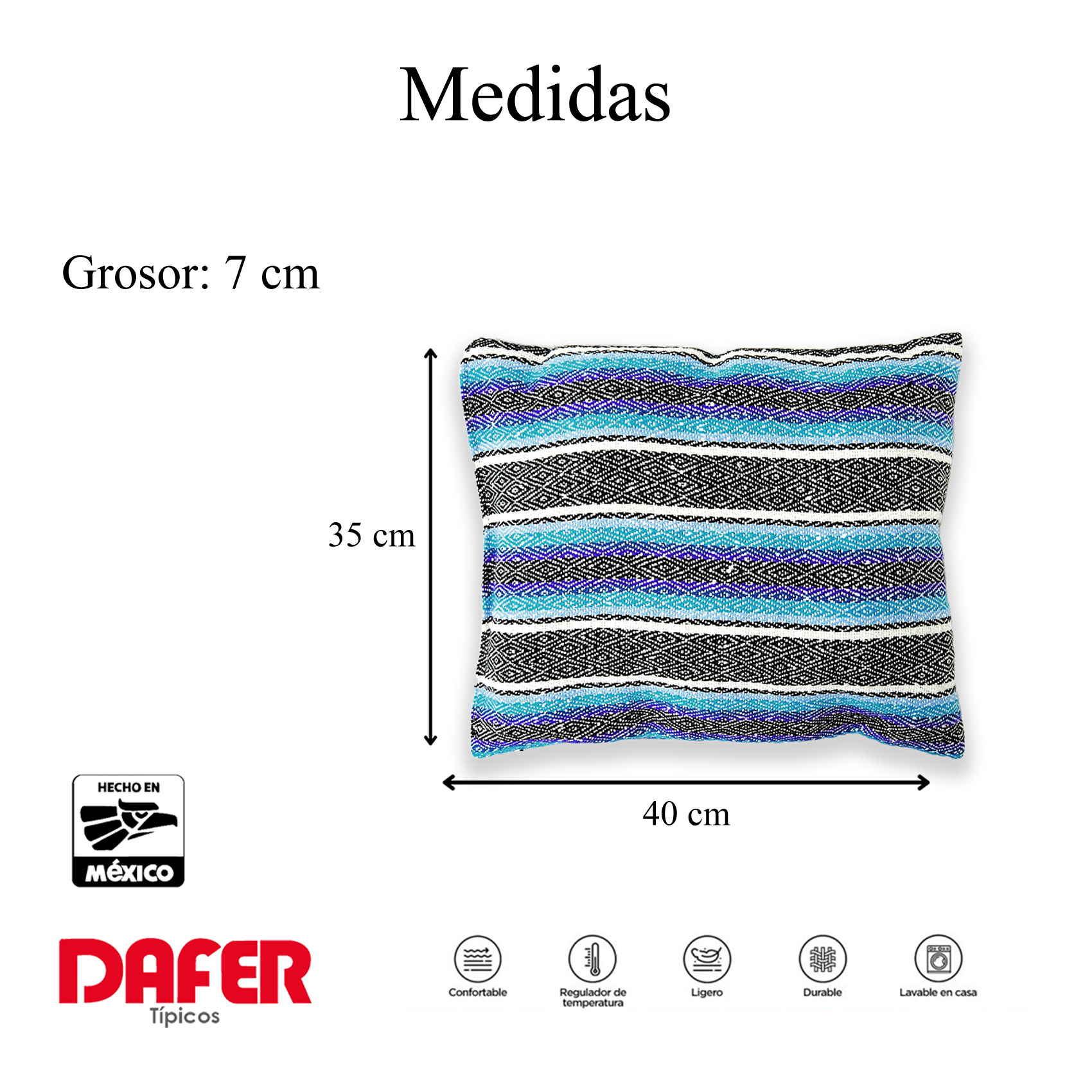 Frazada de viaje con almohada 1.10m x 1.50m Mod. Aconcagua