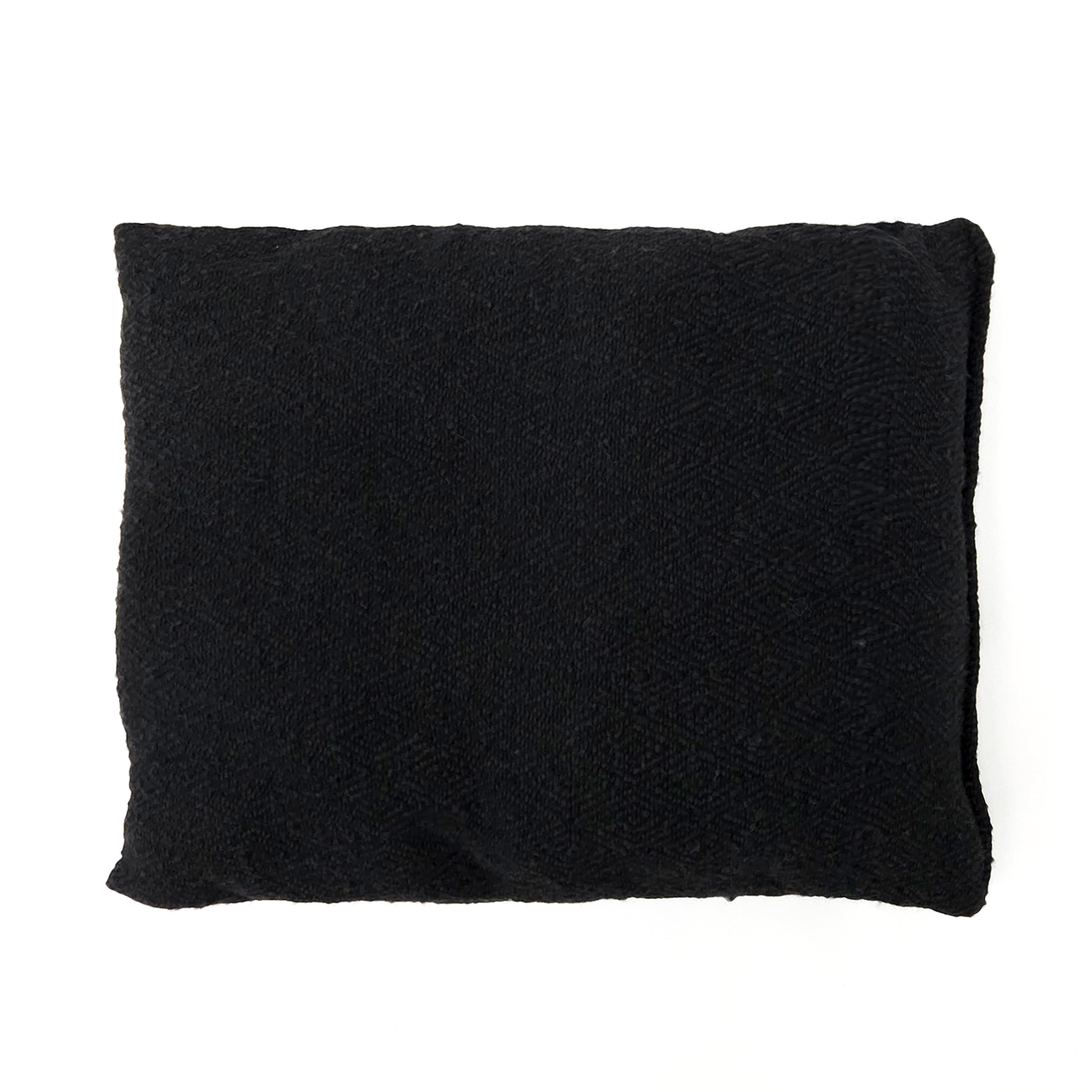 Frazada De Viaje Artesanal Con Almohada Set De Descanso Negro