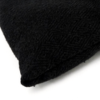 Frazada De Viaje Artesanal Con Almohada Set De Descanso Negro